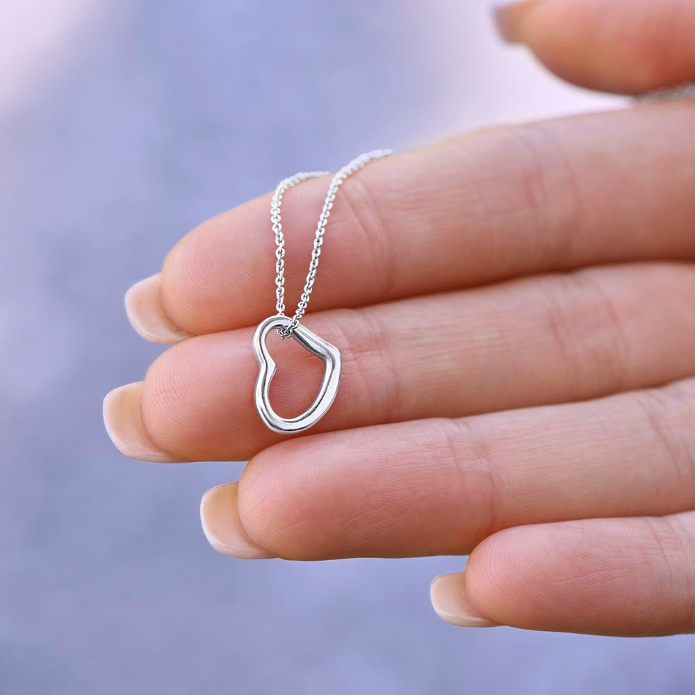 Delicate Heart Necklace ~ [WITHOUT a message card]