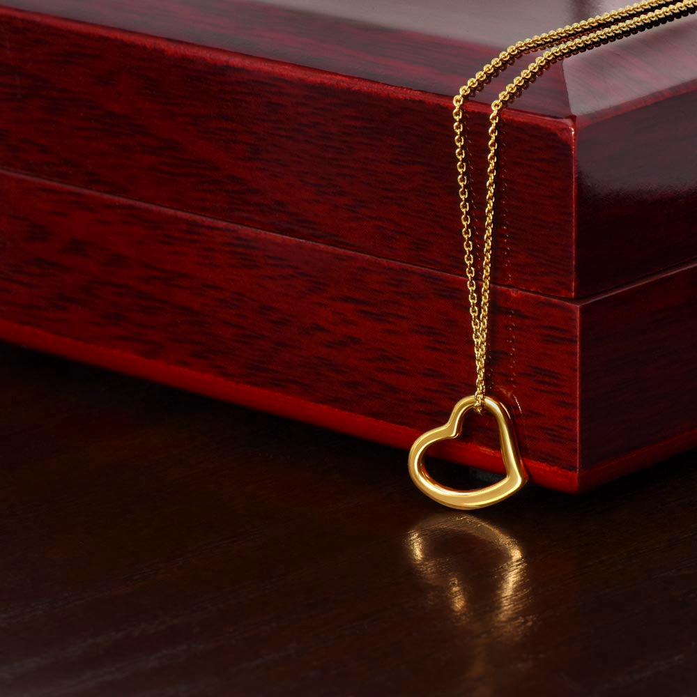 Delicate Heart Necklace ~ [WITHOUT a message card]